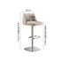 Adjustable Swivel Bar Stool in Aldous Style Orange/Coffee/Cream brown