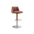 Adjustable Swivel Bar Stool in Aldous Style Orange/Coffee/Cream brown