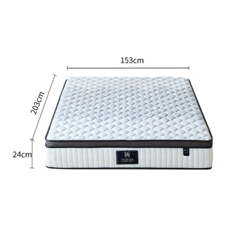 White knitted fabric diamond-quilted reinforced-edge triple-proof mattress