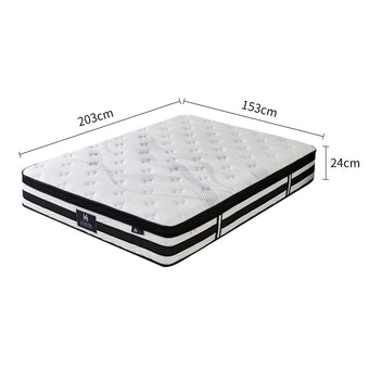 White Knitted Reinforced Edge Support Queen Mattress