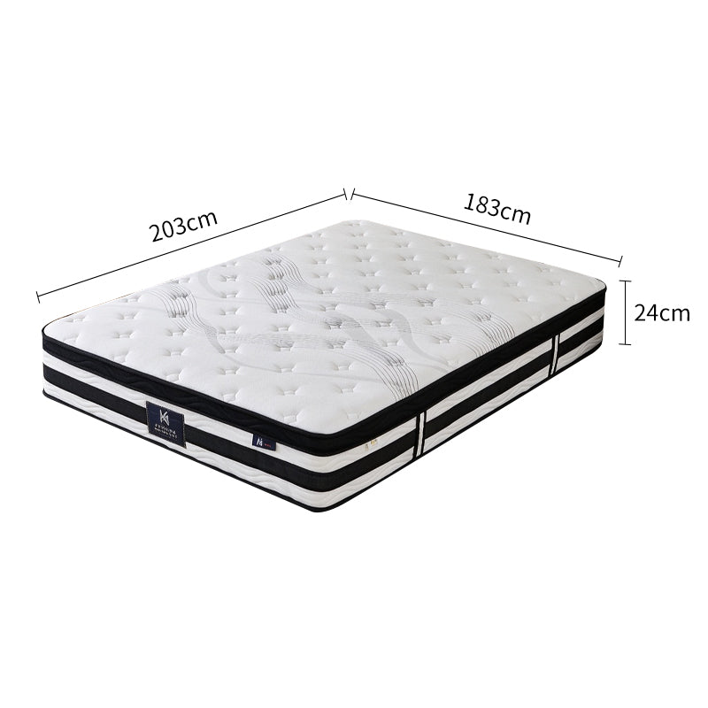 White Knitted Reinforced Edge Support Queen Mattress