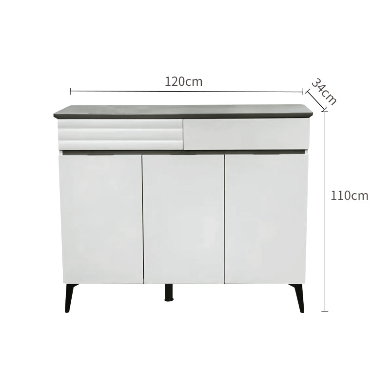 White cabinet with dimensions labeled on a white background
