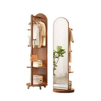 Vintage-colored Solid Wood Dressing Mirror