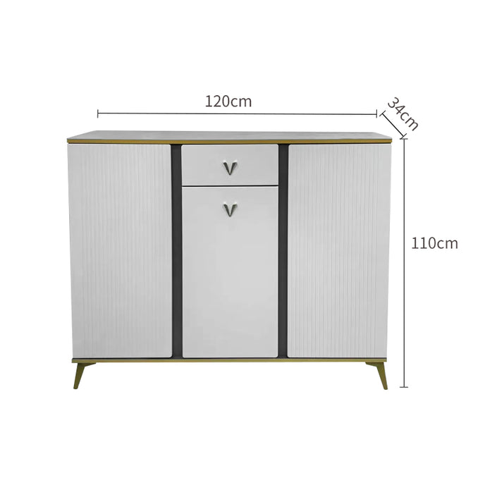 Furniture piece with dimensions labeled on a white background