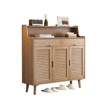 Pre Sale Three-door louvered shoe cabinet