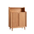 Pre Sale Light walnut-colored ash wood roll-up shoe cabinet