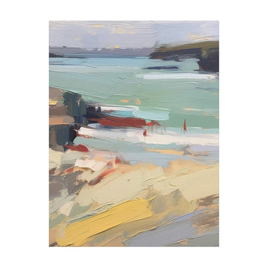 "Joyful Coast" Hand-painted/Oil Painting/60x90cm