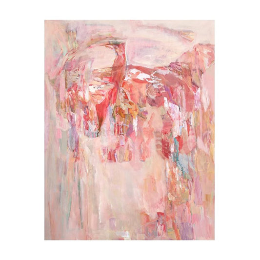 "Red Valley" Hand-painted Oil Painting/Solid Wood Frame/70x120cm
