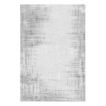 Gray Looped  Linen Non-Slip Rug