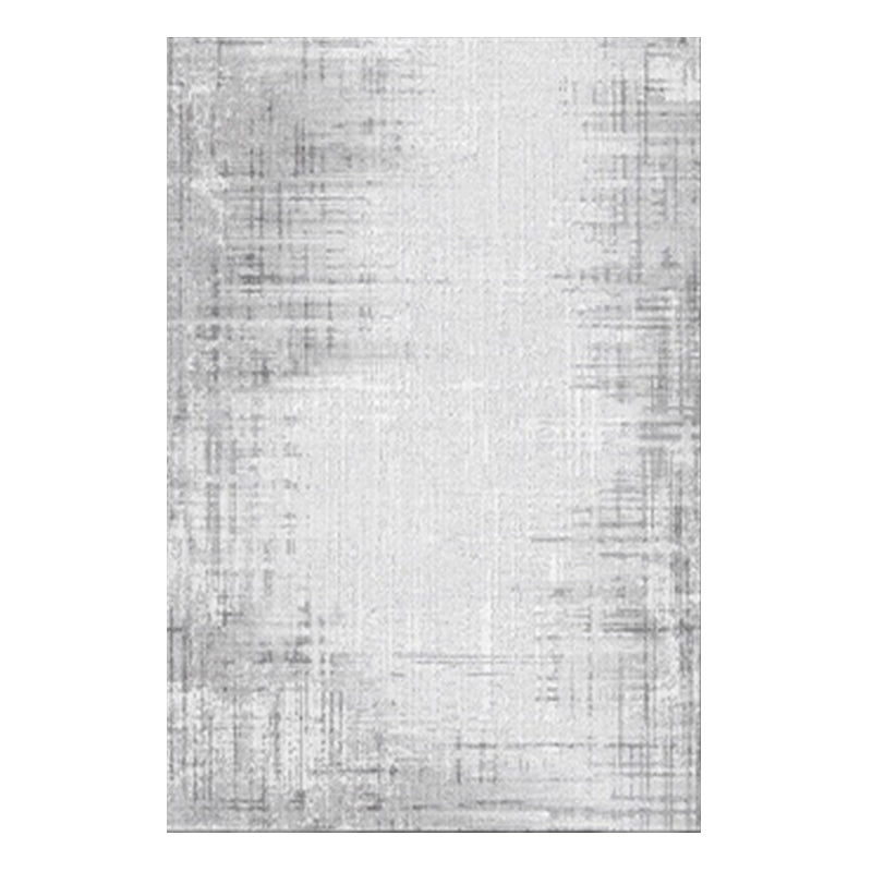 Gray Looped  Linen Non-Slip Rug