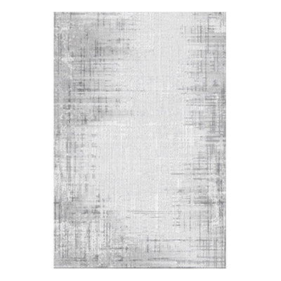 Gray Looped  Linen Non-Slip Rug