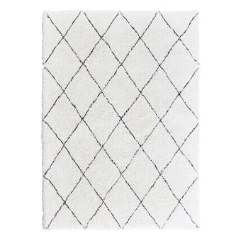 Black White/Plaid/Imitation Cashmere/Cotton Carpet
