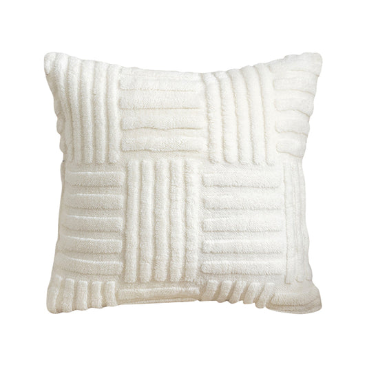White Flannel Square Cushion
