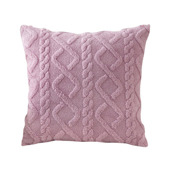 Purple Flannel Square Cushion