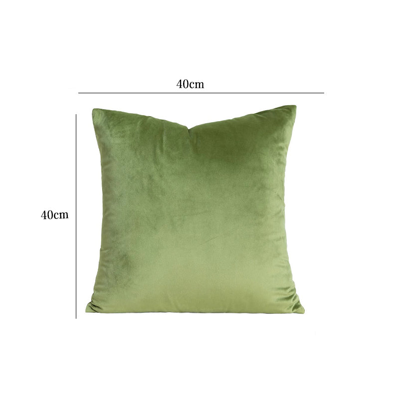 Green/White/Infant Velvet/Square Cushion