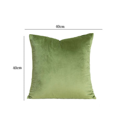 Green/White/Infant Velvet/Square Cushion
