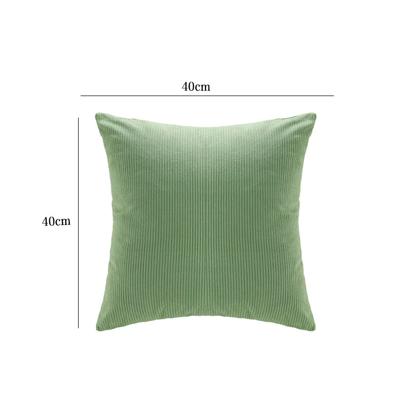Green/Corduroy/Square Cushion