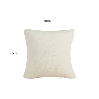 White/Pink/Green/Lamb Fleece/Square Cushion