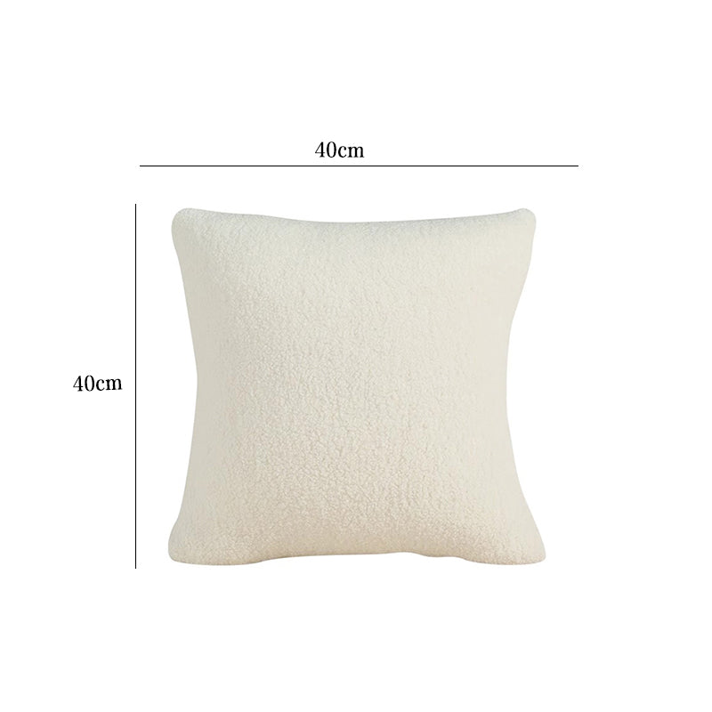 White/Pink/Green/Lamb Fleece/Square Cushion