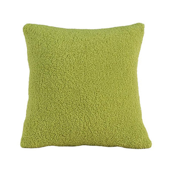 White/Pink/Green/Lamb Fleece/Square Cushion