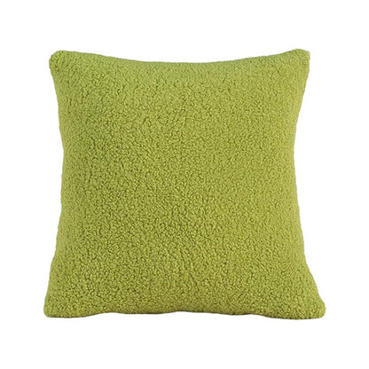 White/Pink/Green/Lamb Fleece/Square Cushion