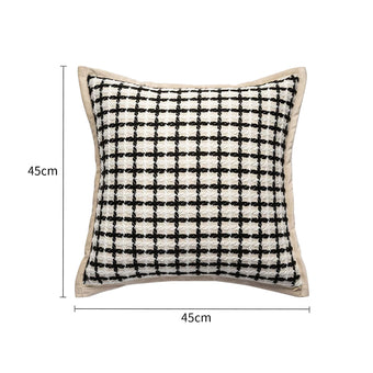 Pre Sale Black Tweed-Style Woven Square Throw Pillow