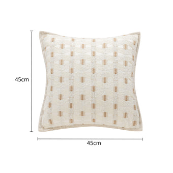 Pre Sale Off-white Chunky Woven Geometric Square Throw Pillow