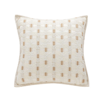 Pre Sale Off-white Chunky Woven Geometric Square Throw Pillow