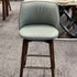 Swivel Bar Stool in Walnut Wood Green/Blue/Coffee/White