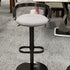 Adjustable Swivel Bar Stool in Black Titanium Base White/Gray/Yellow