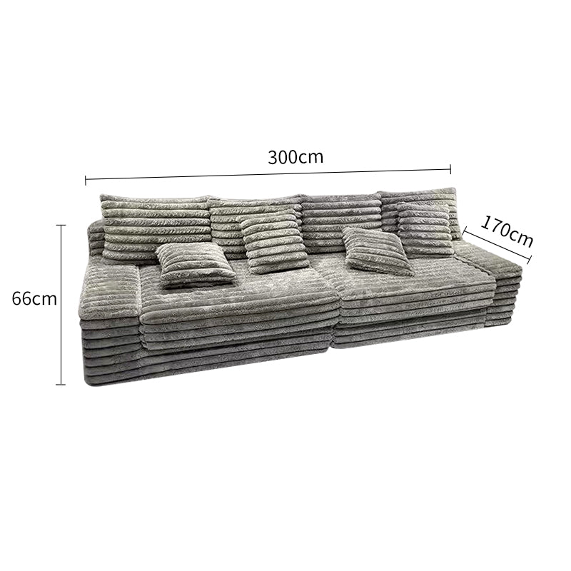 Wide-Wale Corduroy Sofa with Extra-Wide Seat