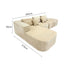 L-Shaped Corduroy Compression Fabric Sofa