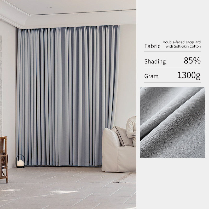 Double-Sided Jacquard Curtains in Soft-Skin Cotton