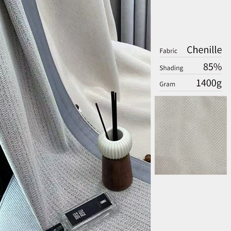Double-Sided Chenille Jacquard Curtains