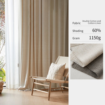 Double-Sided Cotton-Linen Curtains