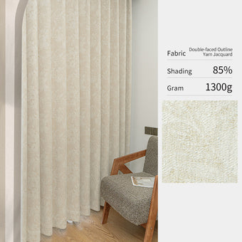 Double-Sided Jacquard Curtains with Embroidered Edging