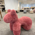 Horse-Shaped Ottoman Stool Lamb Fleece