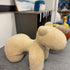 Horse-Shaped Ottoman Stool Lamb Fleece