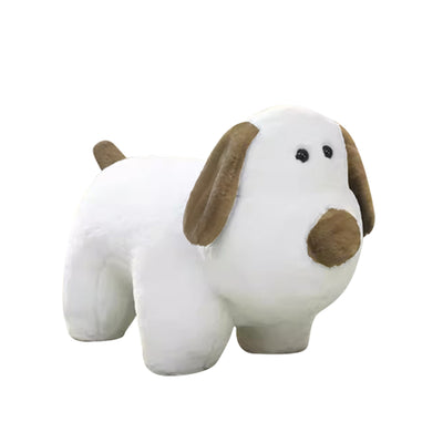 White Plush Dog Leisure Stool