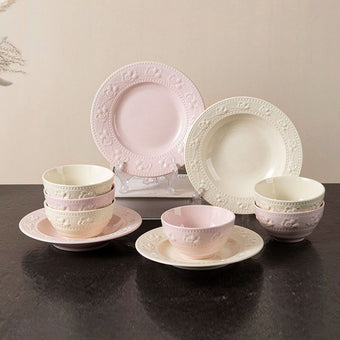 Perfect Berry Relief 6-Bowl & 4-Plate Set