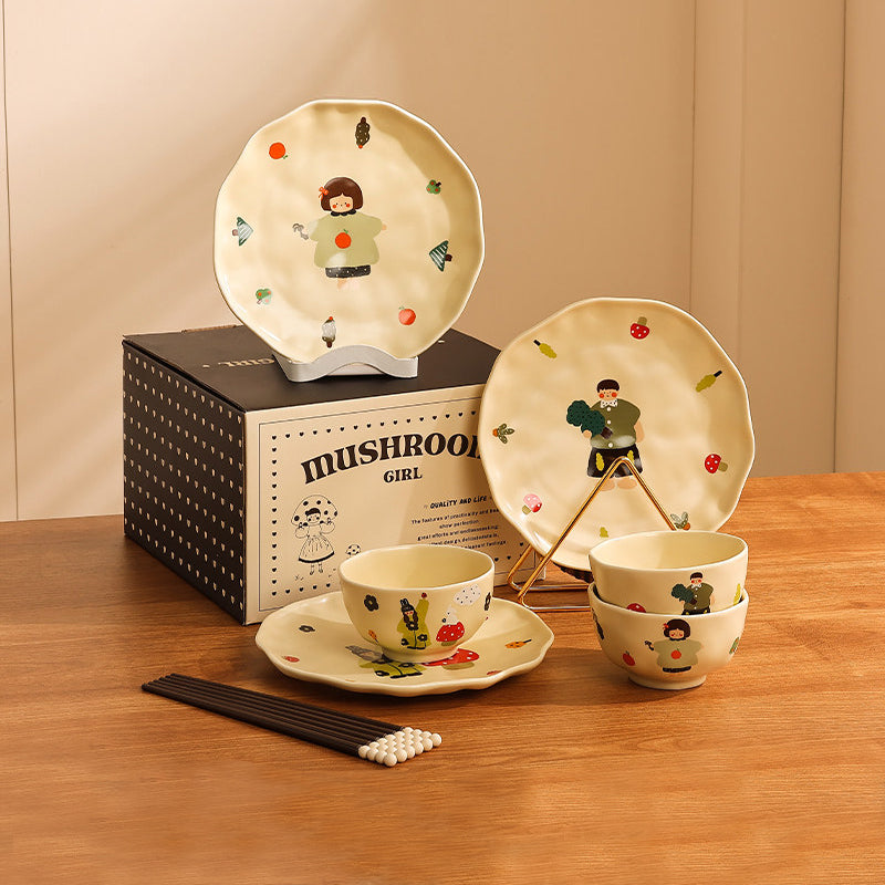 Pre Sale  Boy and Girl Pattern Dinnerware Set – 9-Piece
