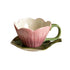 Pre Sale Hand-Painted Pink Tulip Cup and Saucer