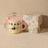 Animal pattern mug with lid and spoon