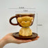 Brown Puppy Walnut Wood Coaster