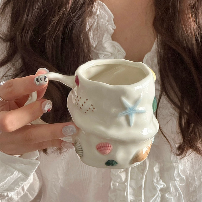 Coastal Style Irregular Teacup