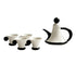 Color-block tea set with 1 teapot and 2 cups