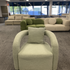 Soft Curved Lounge Chair - Lamb Plush Fabric