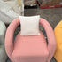 Soft Curved Lounge Chair - Lamb Plush Fabric