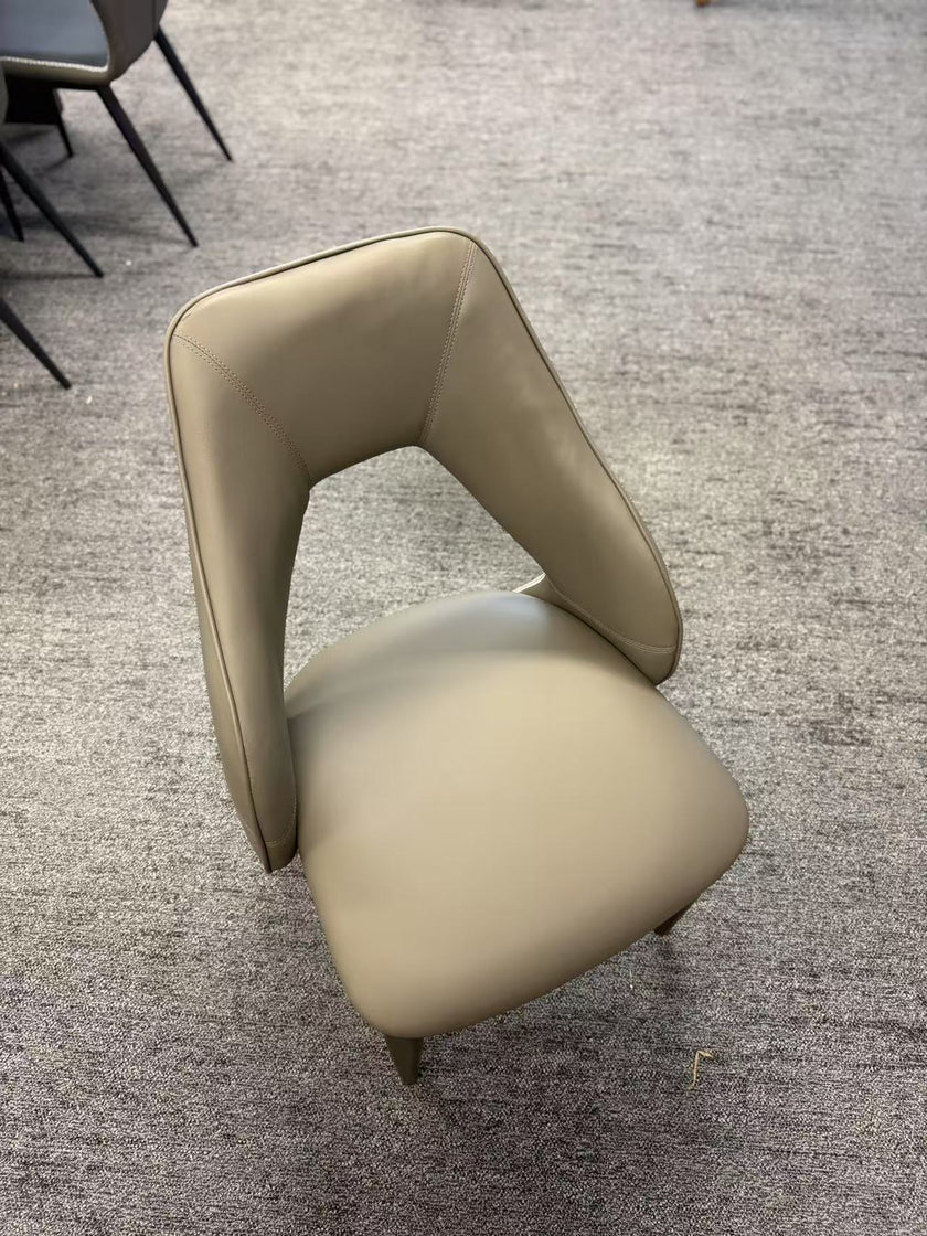 Gray Velvet Angel Wing Tailed Dining Chair