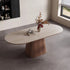 Rock Board Double End Round Dining Table